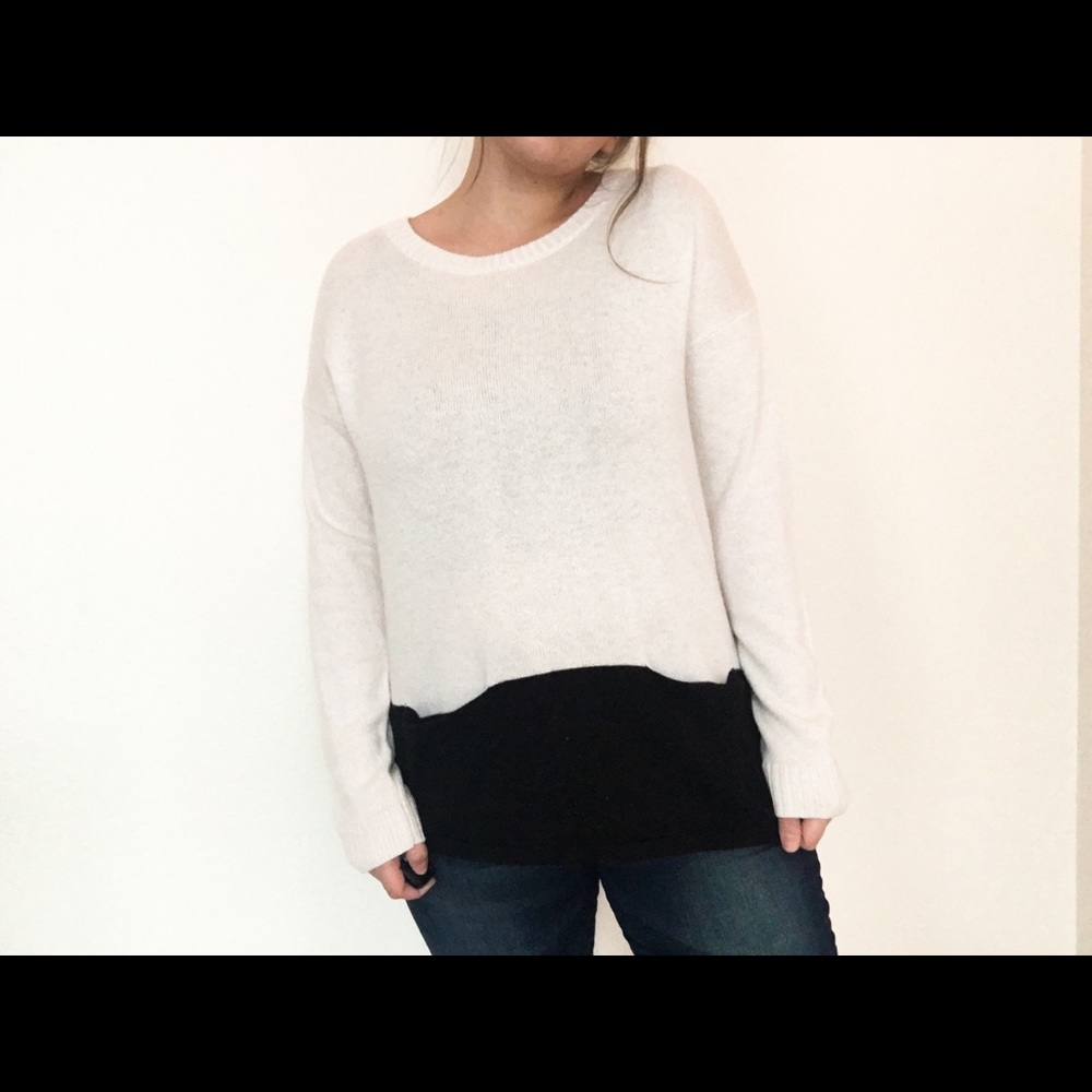 Two toned soft sweater